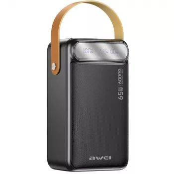 AWEI PA-82 Power Bank 60000mAh 65W PD 2xUSB-A/USB-C Black