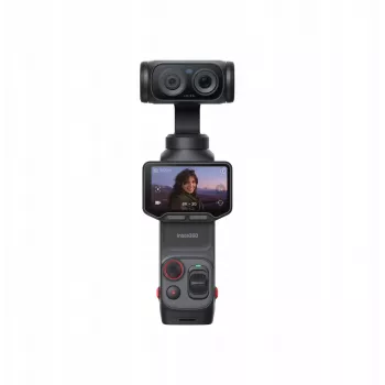 Insta360 Luna Ultra Standard Bundle Cosmic Black 5.7K 360 kamera ar 1 collas sensoru, FlowState stabilizāciju, 72MP foto, 2.29 inch skārienekrānu, 81 minūšu bateriju
