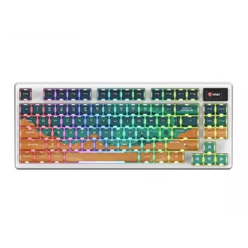 MSI Forge GK600 TKL bezvadu mehāniskā spēļu tastatūra - Mars US ANSI, tri-mode, hot-swappable Forge slēdži, per-key RGB, PBT taustiņi