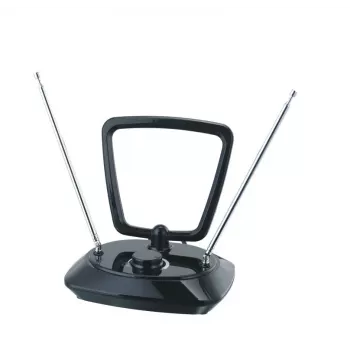 Philips SDV5200/12 iekštelpu TV antena ar 5G filtru, DVB-T/T2, 1,85 m koaksiālais kabelis, melna