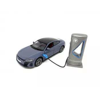 PULIO Auto MSZ 1/36 Audi RS E-Tron GT ar gaismu un skaņu, metāla modelis