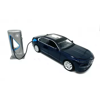 PULIO Auto MSZ 1/32 BMW i7 modelis ar gaismu un skaņu, metāla korpuss