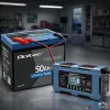 Qoltec 52668 viedais akumulatoru lādētājs 12V 10A ar atjaunošanas funkciju AGM GEL LiFePO4