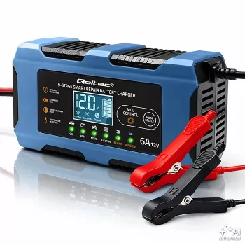 Qoltec 52669 viedais akumulatoru lādētājs 12V 6A ar atjaunošanas funkciju AGM GEL LiFePO4