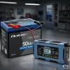 Qoltec 52669 viedais akumulatoru lādētājs 12V 6A ar atjaunošanas funkciju AGM GEL LiFePO4