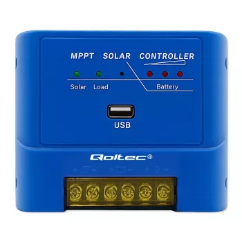 QOLTEC MPPT 15A Saules lādētāja kontrolieris 12V/24V LiFePO4, Gel, AGM, Flooded, Sealed Lead-Acid baterijām ar LCD un RS485