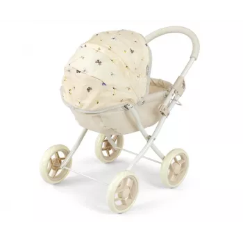 MILLY MALLY leļļu ratiņi Dori NATURE - dabīgs koks, klasisks Skandināvijas dizains, līdz 45 cm lellēm, no 12 mēn.