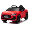 LEAN CARS Audi A5L HL788 sarkans 12V elektriskais auto bērniem ar tālvadību, EVA riteņiem, LED gaismām, mūzikas paneli, drošības jostu, eko-ādas sēdekli, vecumam 3-6 gadi