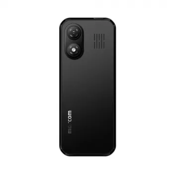 MAXCOM MM282 4G divu SIM kartu viedtālrunis ar 2,8 collu ekrānu, KaiOS, 1400 mAh akumulatoru, USB-C, Bluetooth 5.1, Wi-Fi hotspot, 2 MP kameru, FM radio, melns