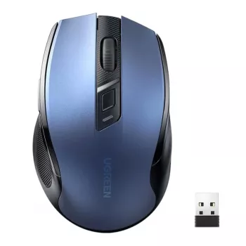 UGREEN MU006 bezvadu klusais klikšķis pele, 2.4 GHz, 2400 DPI, zila