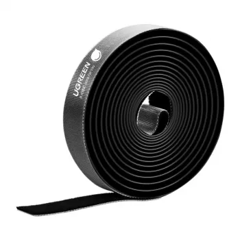 UGREEN LP124 Kabeļu organizators Velcro lente 2m Melna
