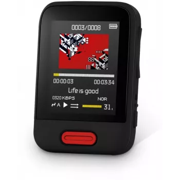 SENCOR SFP 7716BK MP3/MP4 atskaņotājs 16GB melns ar Bluetooth, 1,8 collu displeju