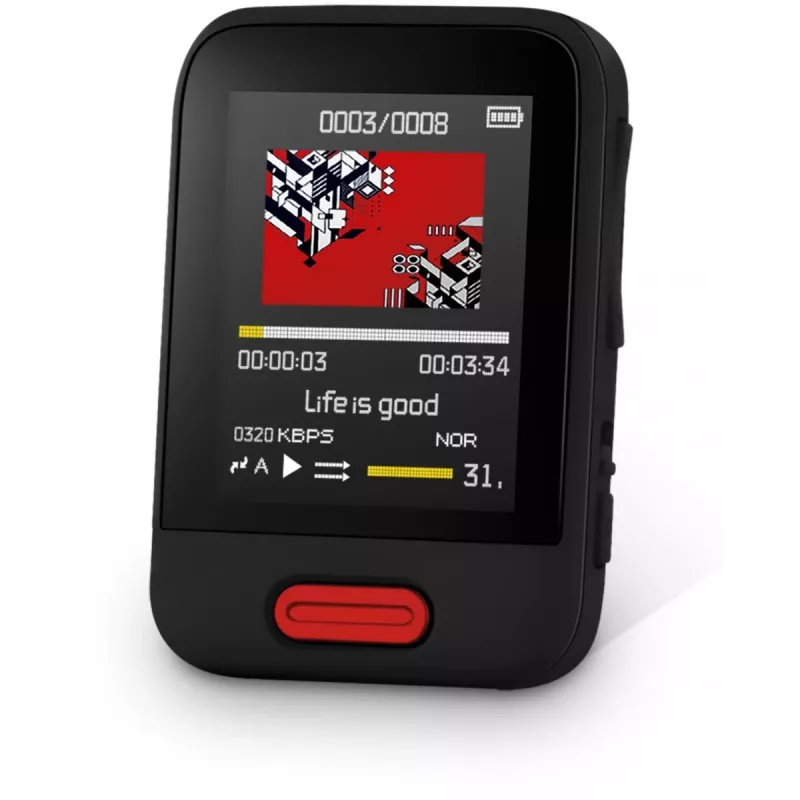 SENCOR SFP 7716BK MP3/MP4 atskaņotājs 16GB melns ar Bluetooth, 1,8 collu displeju