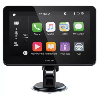 SENCOR SCT M760BWT 7 inch bezvadu CarPlay Android Auto 2-DIN multivides uztvērējs ar aizmugurējās kameras ieeju
