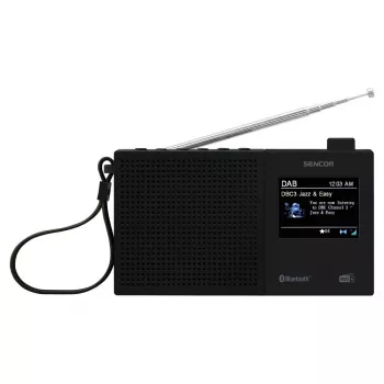 SENCOR SRD 7790B DAB+ radio ar FM, Bluetooth, USB, 2,4 collu LCD, uzlādējamu bateriju