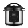CONCEPT CK8001 Multivāre, 5L, 900W, 10 programmas, LED, nepiedegošs keramikas katls, atliktais starts, siltuma uzturēšana, melns/sudrabs