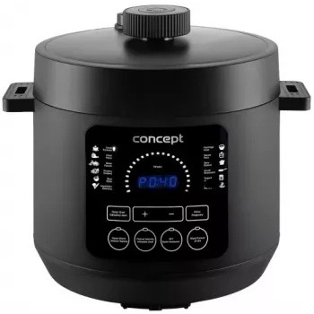 CONCEPT CK6001 Multivārs 5L 900W 10 programmas, nepiedegošs, melns/nerūsējošais tērauds