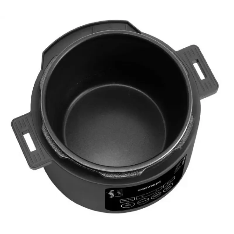 CONCEPT CK6001 Multivārs 5L 900W 10 programmas, nepiedegošs, melns/nerūsējošais tērauds