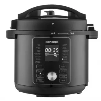 CONCEPT CK8000 Multikatls ar gaisa fritieri, 6L katls, 3.5L grozs, 1500W, 10 programmas, melns/sudrabs