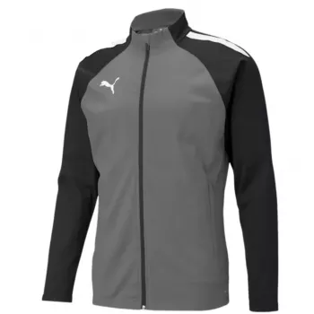 Puma teamLIGA Training vīriešu treniņu tops ar ceturtdaļas rāvējslēdzēju, Puma Black-Asphalt, L izmērs