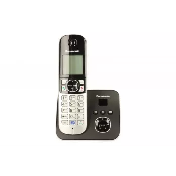 Panasonic KX-TG6821 DECT bezvadu telefons ar automātisko atbildētāju, melns