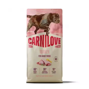 CARNILOVE TRUE FRESH sausā barība suņiem Tītars pieaugušiem visu šķirņu suņiem 12 kg