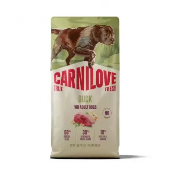 CARNILOVE TRUE FRESH sausā barība sunim ar pīli pieaugušiem visu šķirņu suņiem 12 kg