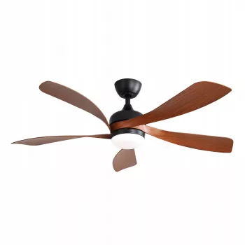 Extralink Grand Walnut 52 viedais WiFi griestu ventilators, 132 cm, valriekstu koka lāpstiņas, lietotnes vadība