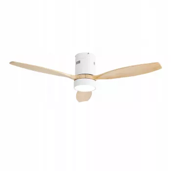 Extralink Nature Flow 52 132 cm viedie griestu ventilatori ar koka lāpstiņām, līdzstrāvas motors, LED gaisma, lietotnes vadība