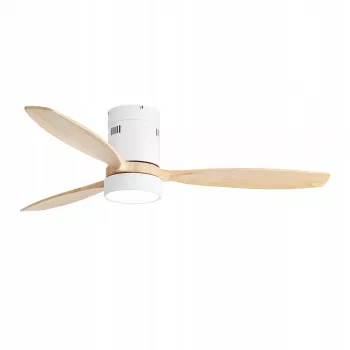 Extralink Nature Flow 52 132 cm viedie griestu ventilatori ar koka lāpstiņām, līdzstrāvas motors, LED gaisma, lietotnes vadība