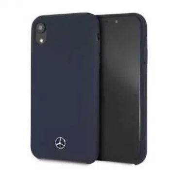Mercedes-Benz Apple iPhone XR šķidrā silikona maciņš Navy Blue