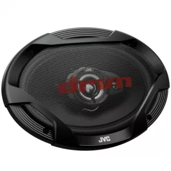JVC CS-DR6932 6x9 collu 3-virzienu koaksiālie skaļruņi automašīnai, 500W maks., 70W RMS, oglekļa vizlas zemfrekvenču skaļrunis, PEI tweeter, 4 omi