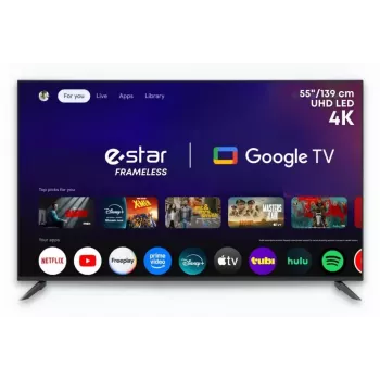 NO NAME LEDTV55A1T2 55 collu QLED 4K UHD Smart TV ar Dolby Vision IQ, HDR10+, Dolby Atmos, VIDAA U5.0, Alexa iebūvēta, bezrāmju dizains, spēļu režīms