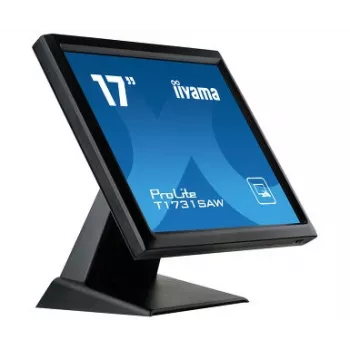 Iiyama ProLite T1731SAW-B5 17 collu LED skārienekrāna monitors - SXGA 1280x1024, TN, SAW, DVI/VGA, USB, skaļruņi, melns