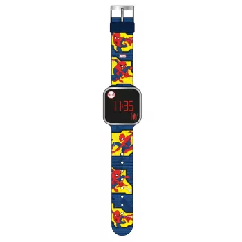PULIO Spiderman LED digitālais bērnu pulkstenis - sarkans/zils