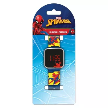 PULIO Spiderman LED digitālais bērnu pulkstenis - sarkans/zils
