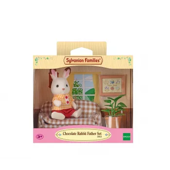 Sylvanian Families Chocolate Rabbit Father Living Room komplekts