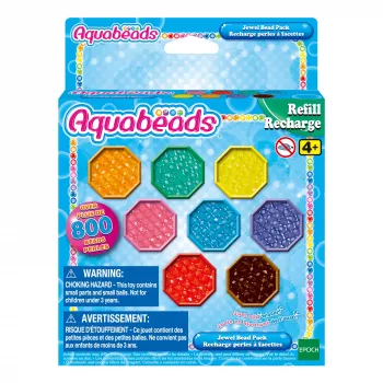 EPOCH Aquabeads Glitter Beads Papildinājuma komplekts - 800 krelles 8 krāsās