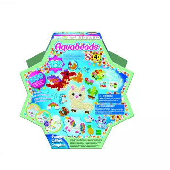 EPOCH Aquabeads Star Beads Starter Set - vairāk nekā 800 krelles, 16 krāsas, ar ūdeni aktivizējams radošais komplekts no 4+ gadiem