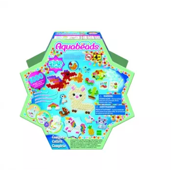 EPOCH Aquabeads Star Beads Starter Set - vairāk nekā 800 krelles, 16 krāsas, ar ūdeni aktivizējams radošais komplekts no 4+ gadiem