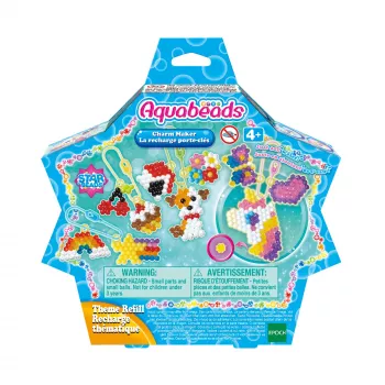 EPOCH Aquabeads Charm & Pendant komplekts - vairāk nekā 600 krelles, 10+ dizainu, ar ūdeni aktivizējams radošais komplekts no 4+ gadiem