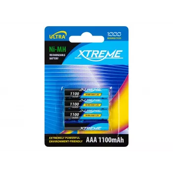 BLOW R3 NiMH AAA 1100mAh XTREME uzlādējamās baterijas, 4 gab.