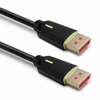 QOLTEC DisplayPort kabelis M/M v2.1 80G 1,5m Melns