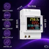 Qoltec 50977 vienfāzes 6-in-1 DIN sliedes enerģijas skaitītājs ar 100A CT, 230V, LCD, impulsa izeju