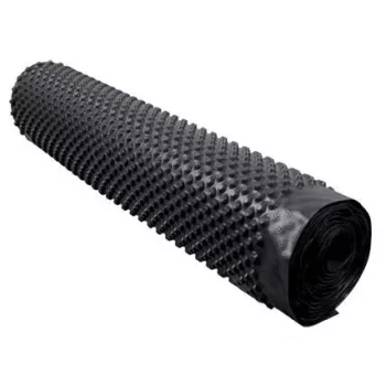 HDPE punktotais membrānas vertikālai pamatu izolācijai 1,5 m x 20 m (30 m²) - melna