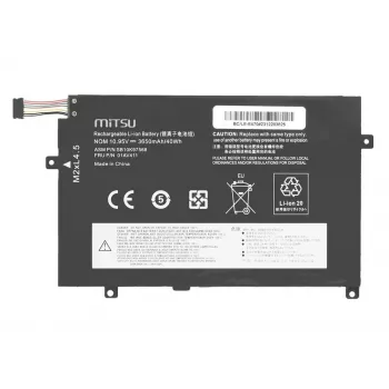 MITSU Battery 01AV411 klēpjdatoram Lenovo ThinkPad E470 E475 - 3650 mAh (40 Wh) 10.95V