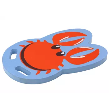 LEAN TOYS Crab Blue Foam peldēšanas dēlis bērniem - EVA kickboard, peldēšanas palīglīdzeklis, EN71