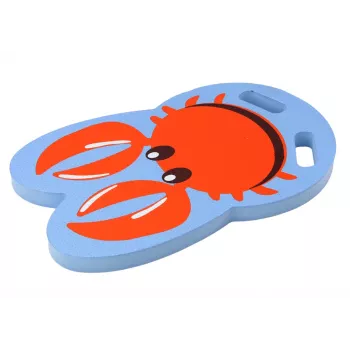 LEAN TOYS Crab Blue Foam peldēšanas dēlis bērniem - EVA kickboard, peldēšanas palīglīdzeklis, EN71