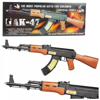 LEAN TOYS AK-47 rotaļu šautene bērniem ar gaismām un skaņām 68,5 cm