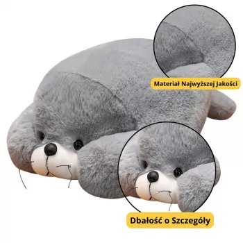 LEAN TOYS Plush Mascot Cuddly Toy Large Grey Seal 29cm